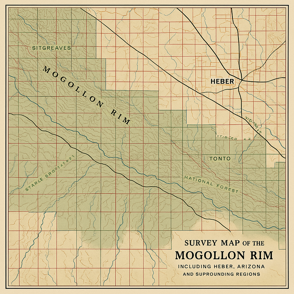 Heber Railroad & Property Map (1930)